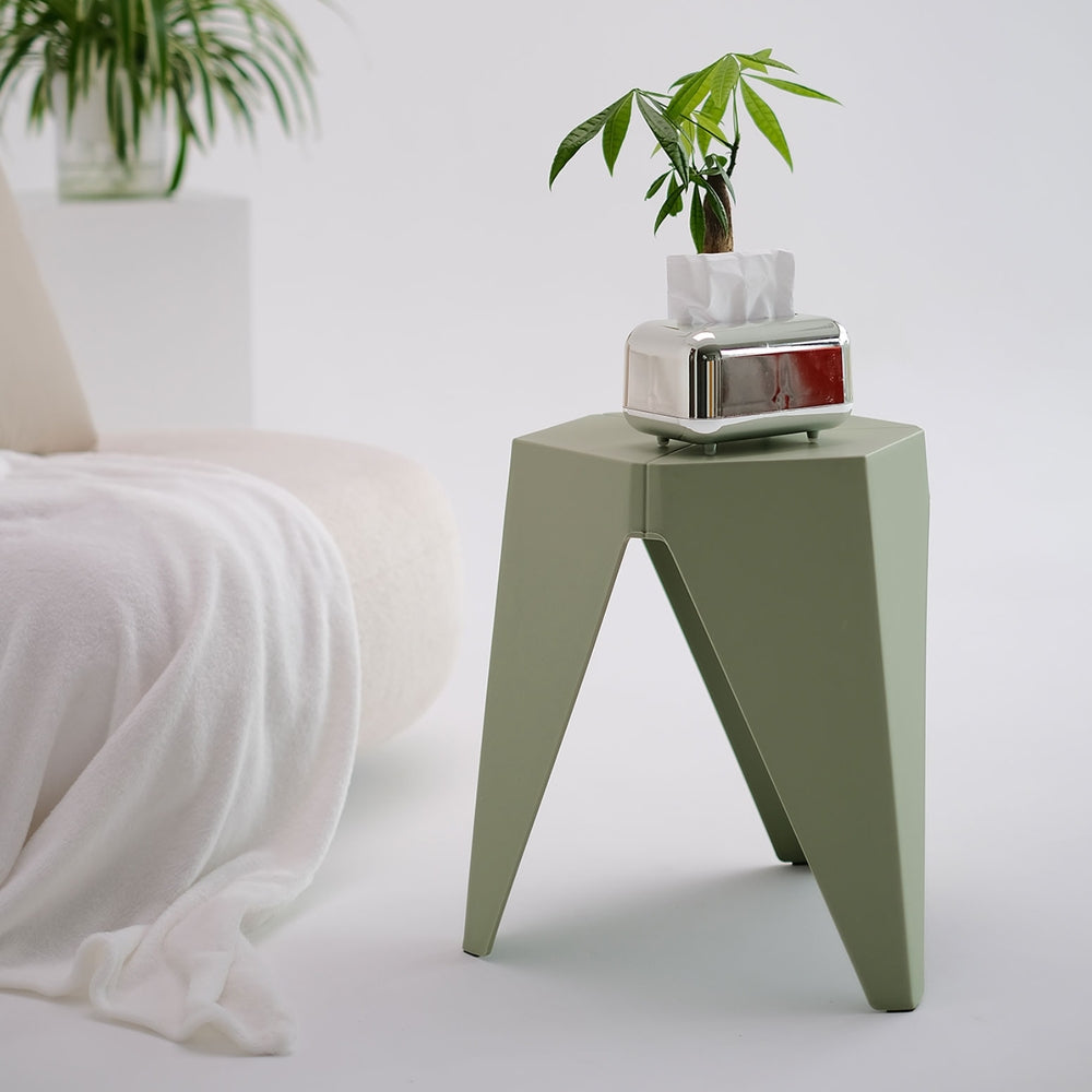 Set of 4 Nordic Stool Side Tables - Green - Homecoze