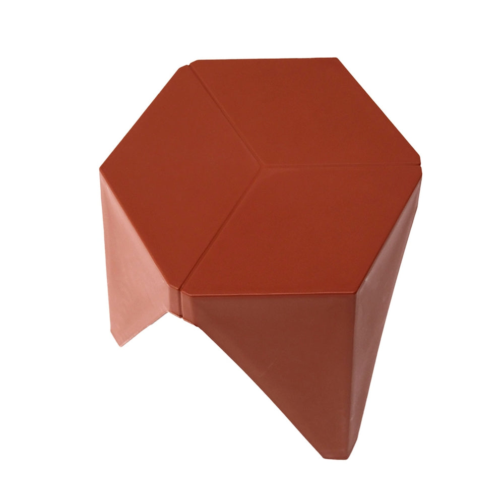 Set of 4 Nordic Stool Side Tables - Red - Homecoze