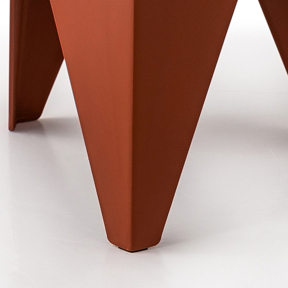 Set of 4 Nordic Stool Side Tables - Red - Homecoze