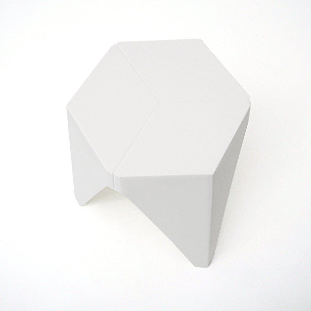 Set of 2 Nordic Stool Side Tables - White - Homecoze