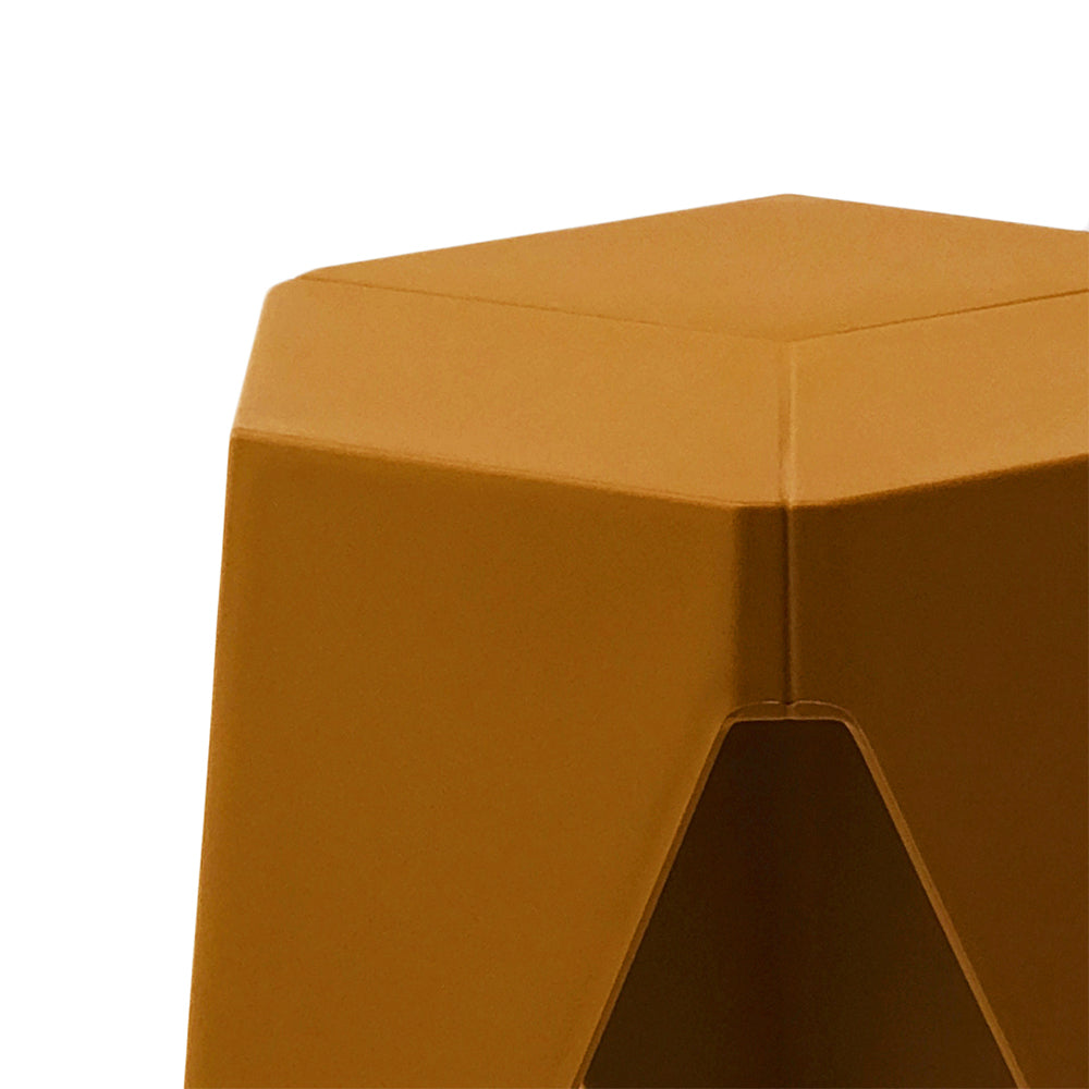 Set of 2 Nordic Stool Side Tables - Yellow - Homecoze