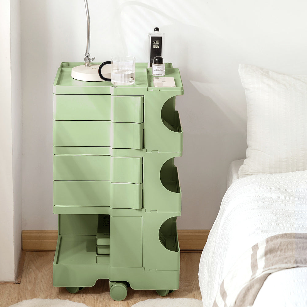 5-Tier Craft Trolley | Multipurpose Storage Cart - Green - Homecoze