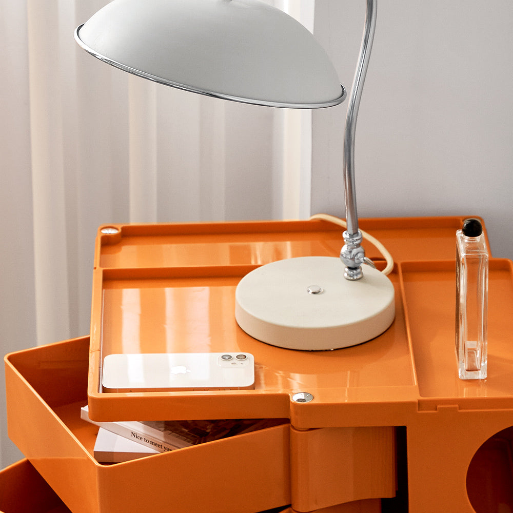 5-Tier Craft Trolley | Multipurpose Storage Cart - Orange - Homecoze