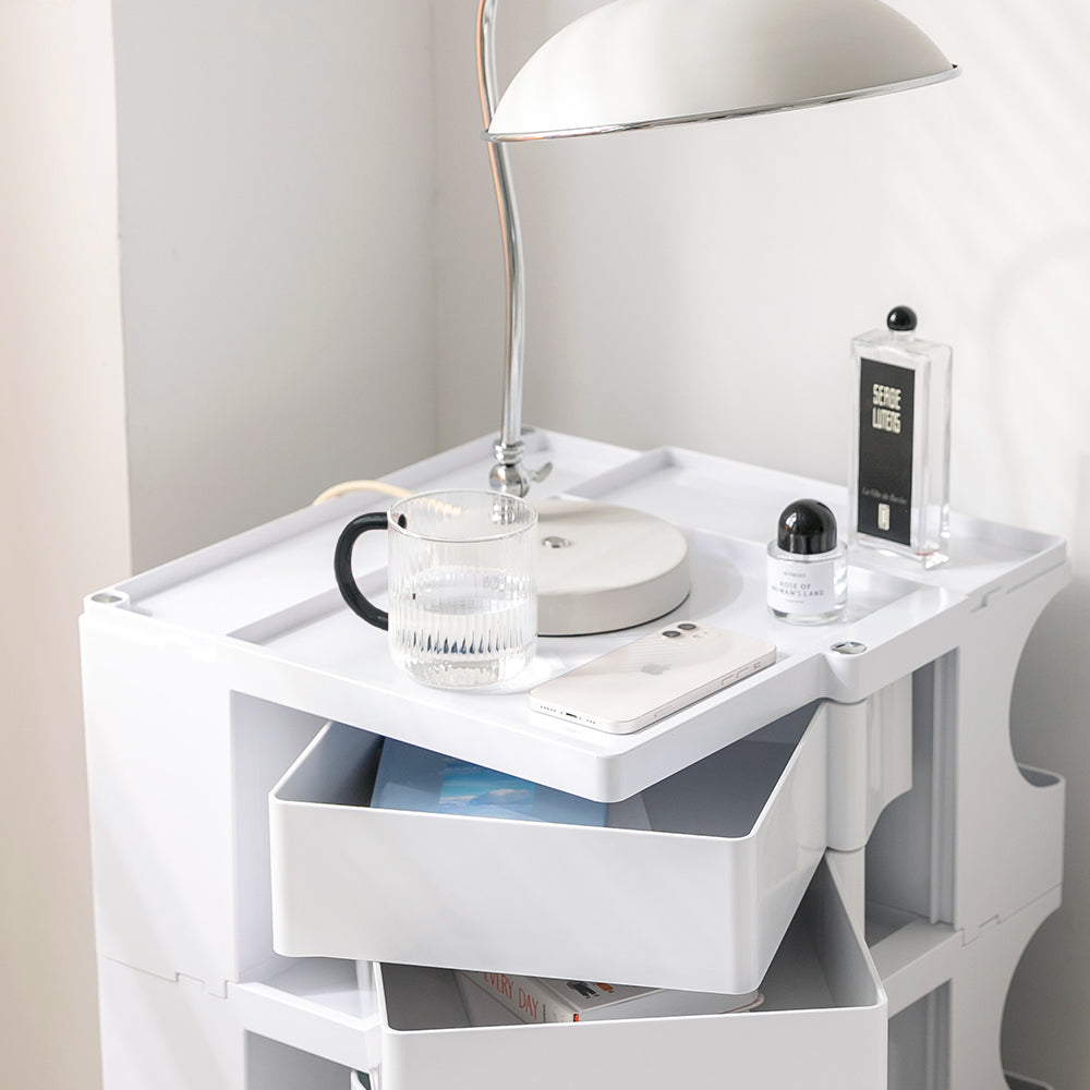 5-Tier Craft Trolley | Multipurpose Storage Cart - White - Homecoze
