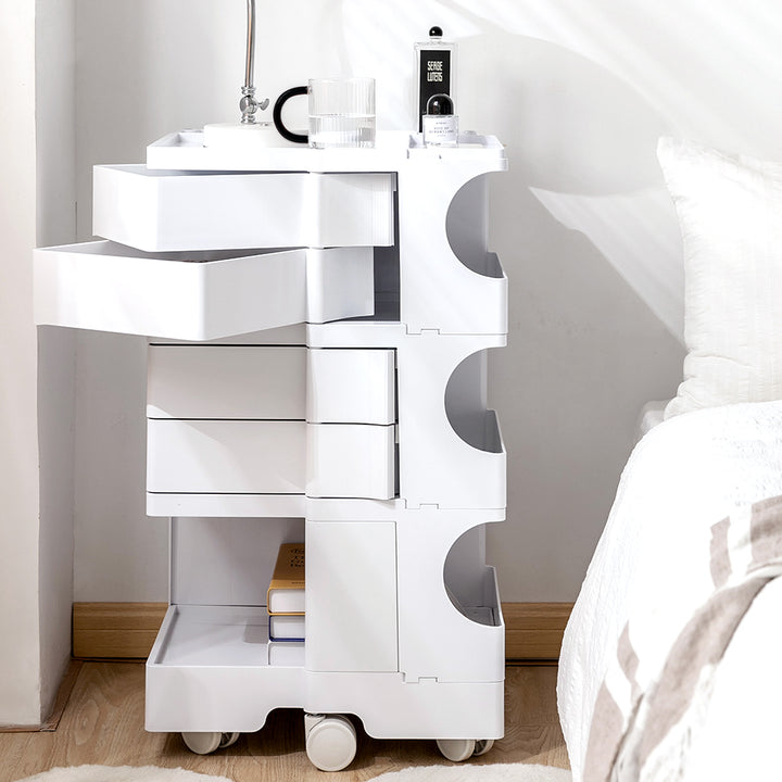 5-Tier Craft Trolley | Multipurpose Storage Cart - White Homecoze