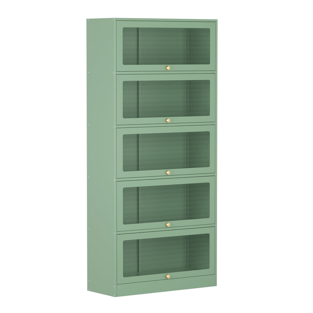 Metal Locker Bookshelf Cabinet - Mint Green - Homecoze