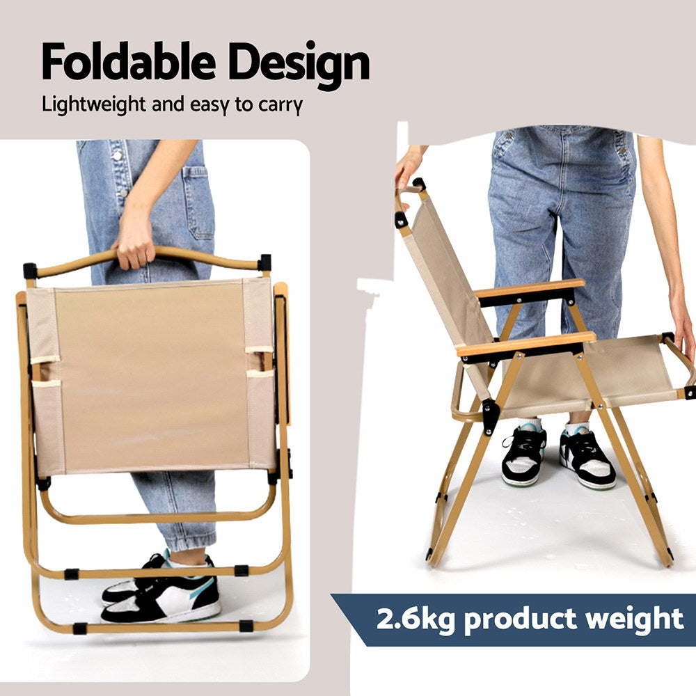 Outdoor Camping Chairs Portable Folding Beach Chair Patio Furniture - Homecoze