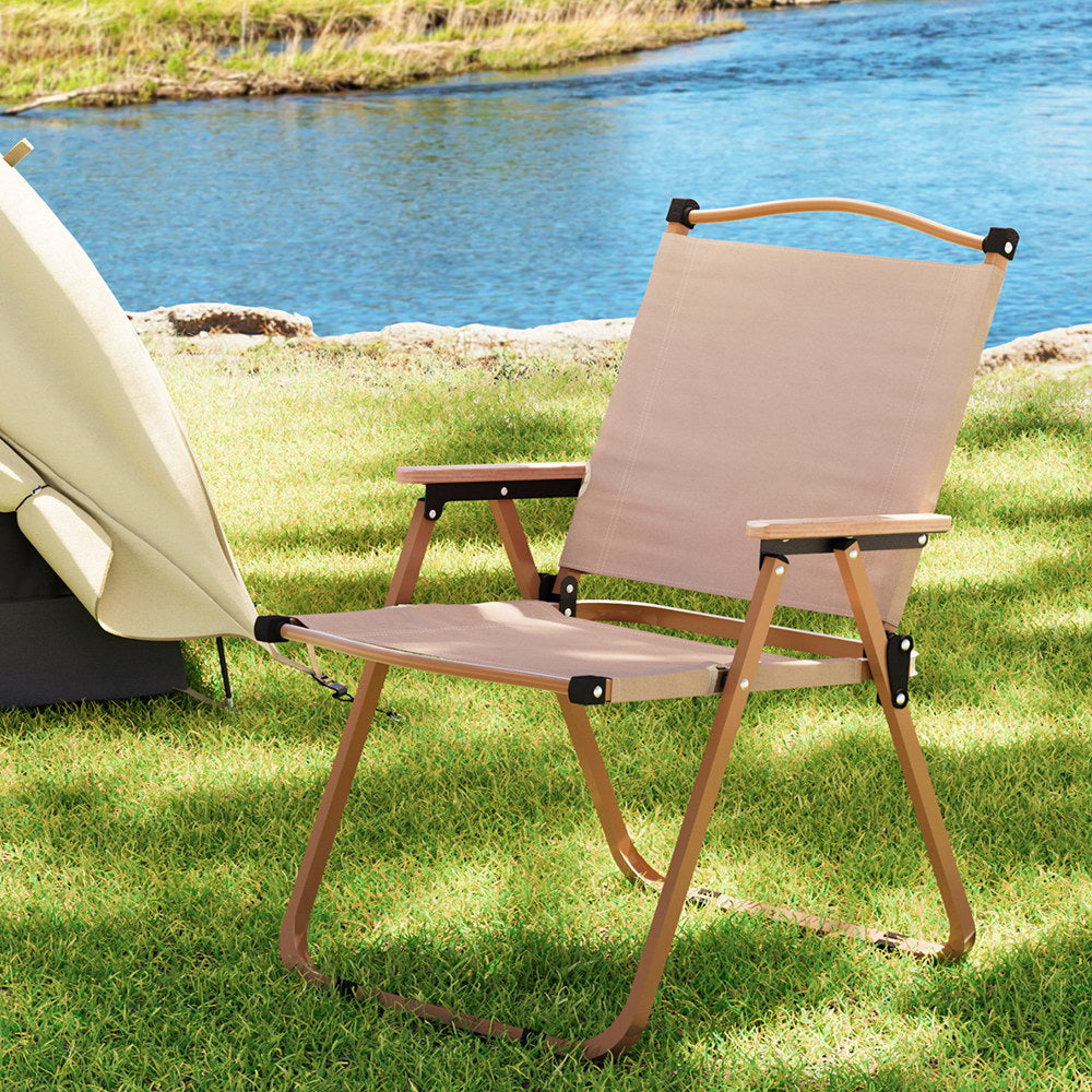 Outdoor Camping Chairs Portable Folding Beach Chair Patio Furniture - Homecoze