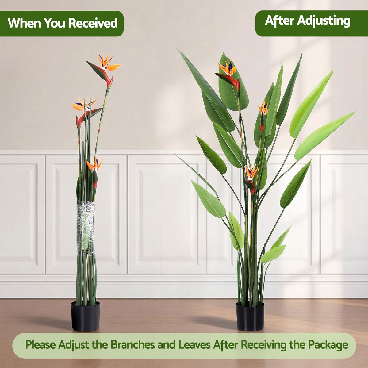 150cm Artificial Bird of Paradise Plant with Flowers