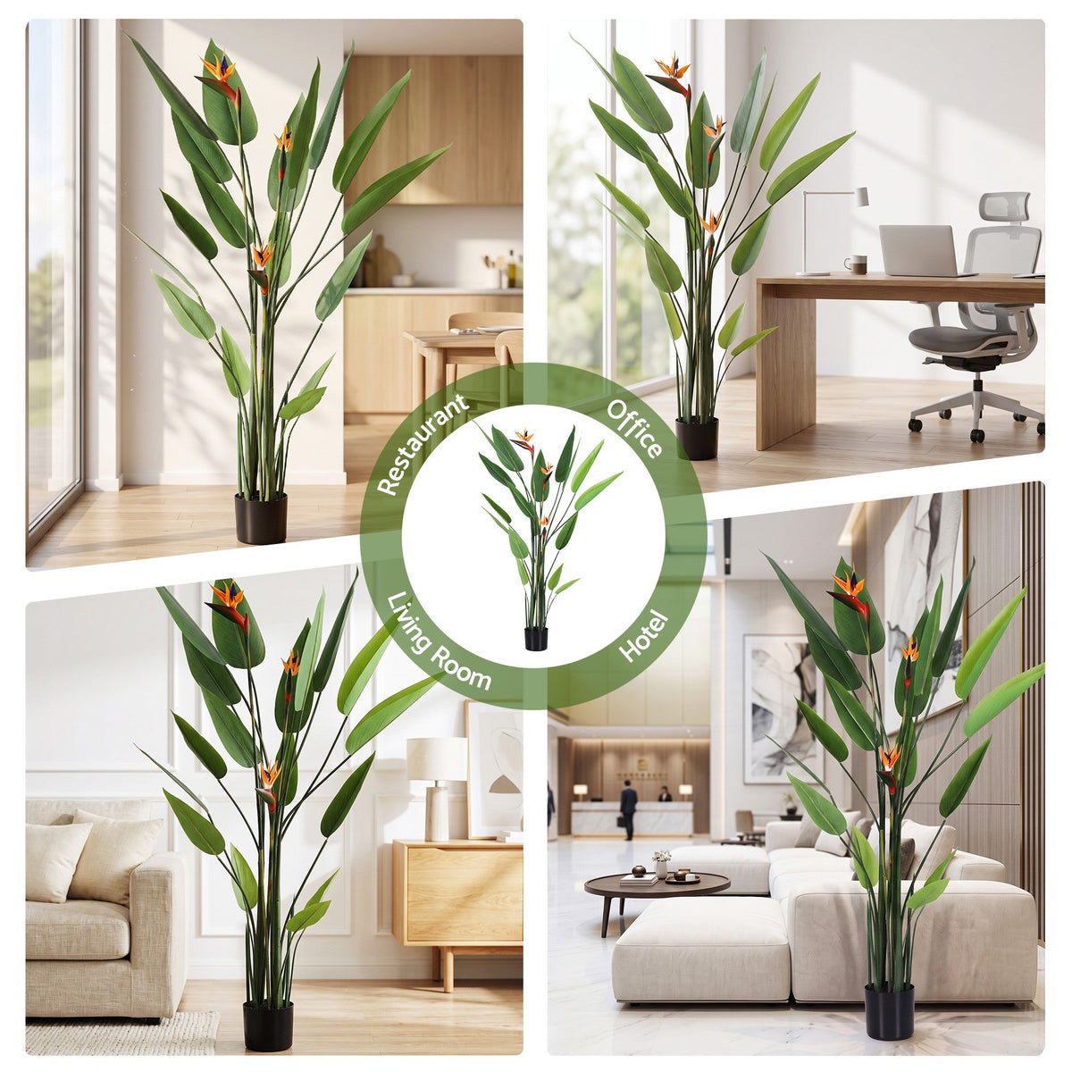 150cm Artificial Bird of Paradise Plant with Flowers