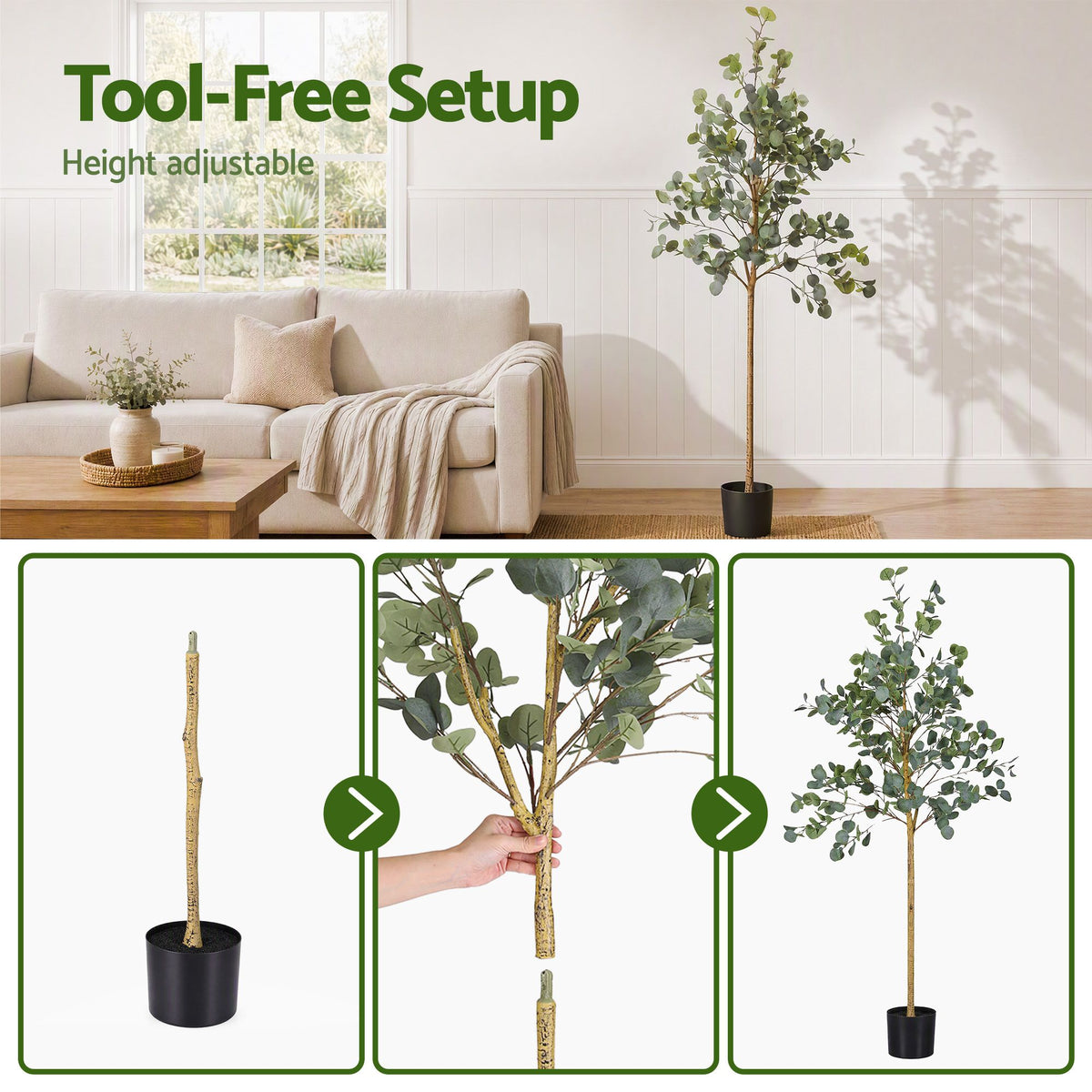 180cm Artificial Eucalyptus Tree