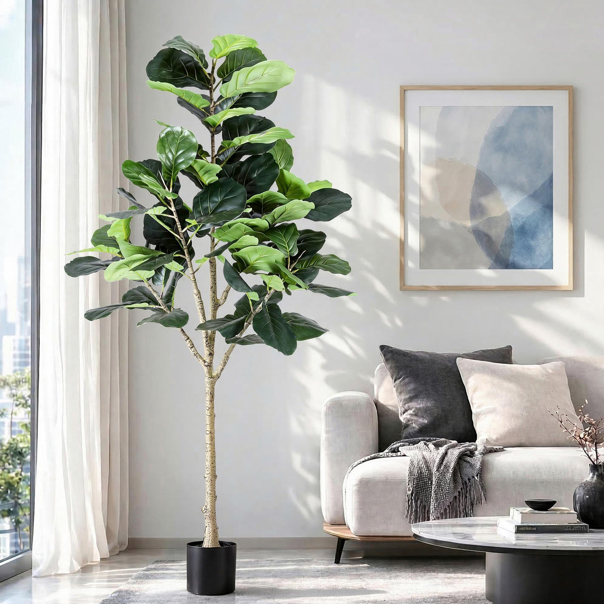 Artiss 180cm Artificial Fiddle Tree Faux Trees Indoor Decor Artificial Plants Lifelike Plant 1.8M - Homecoze