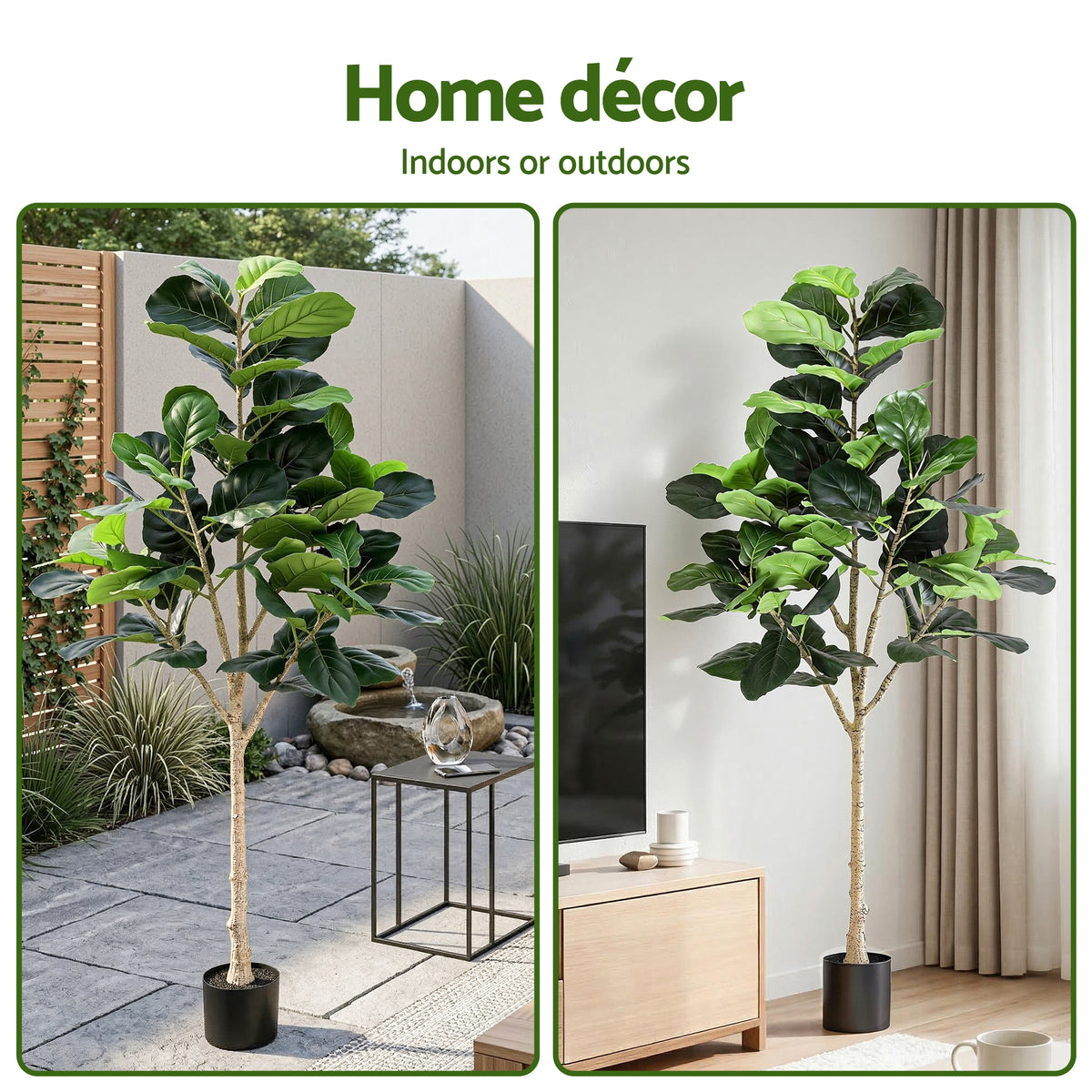 Artiss 180cm Artificial Fiddle Tree Faux Trees Indoor Decor Artificial Plants Lifelike Plant 1.8M - Homecoze