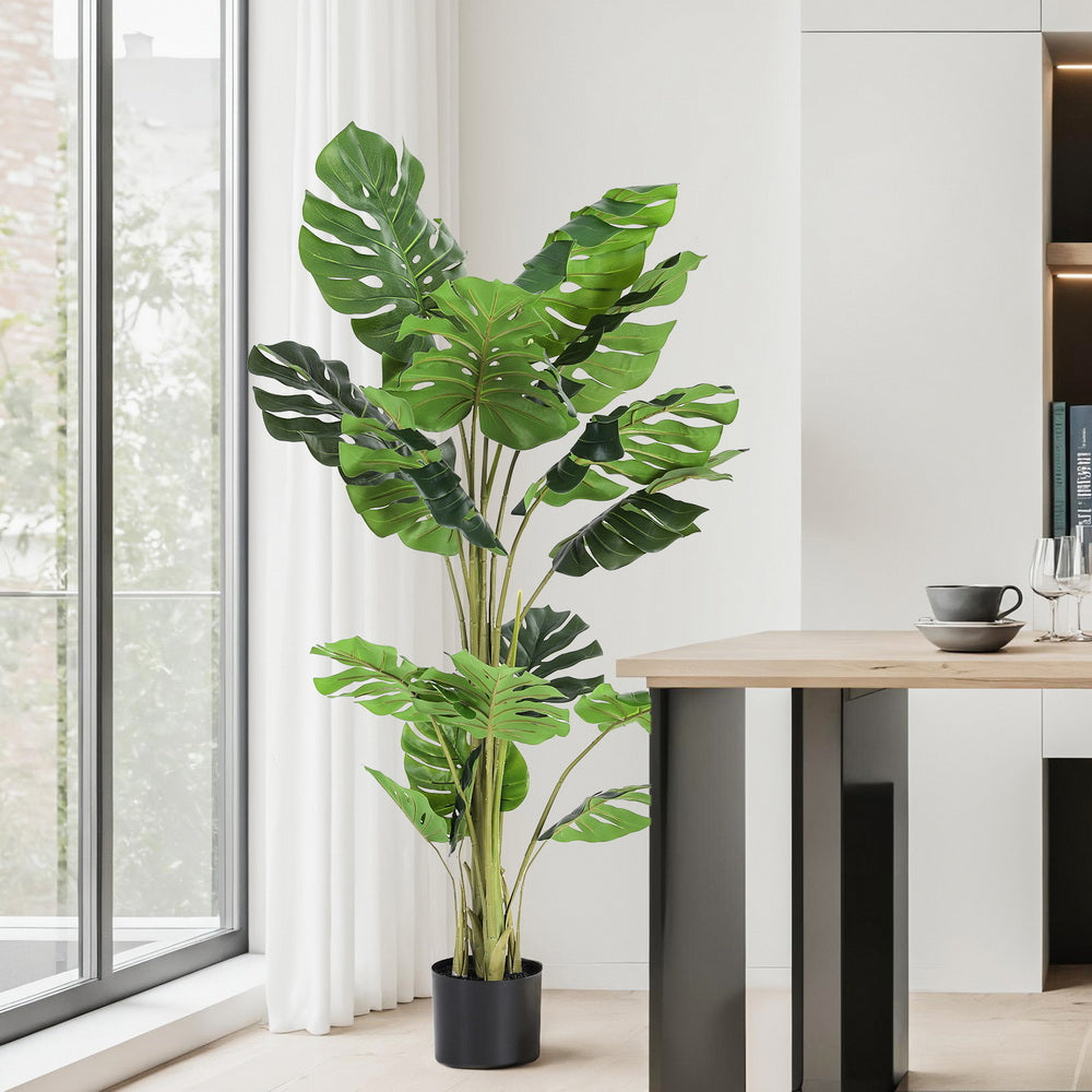 fake monstera plant 140cm Artificial Monstera Plant – Homecoze