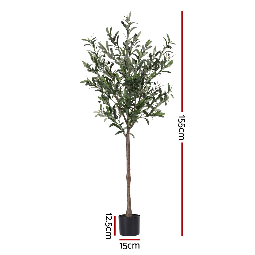 Artiss 155cm Artificial Olive Tree Faux Trees Indoor Decor Artificial Plants Lifelike Plant - Homecoze