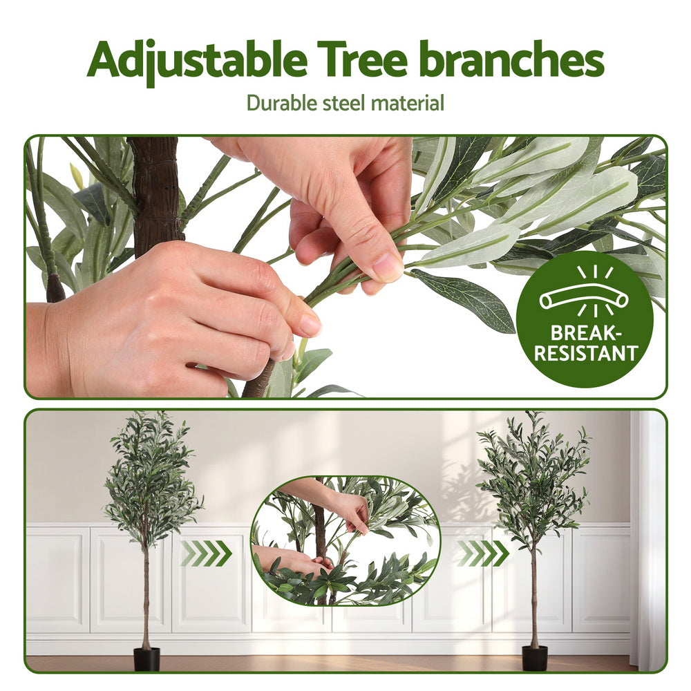 Artiss 155cm Artificial Olive Tree Faux Trees Indoor Decor Artificial Plants Lifelike Plant - Homecoze