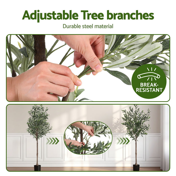 Artiss 155cm Artificial Olive Tree Faux Trees Indoor Decor Artificial Plants Lifelike Plant - Homecoze