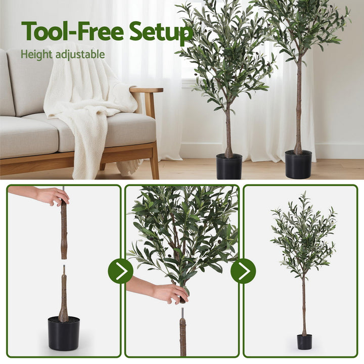 Artiss 155cm Artificial Olive Tree Faux Trees Indoor Decor Artificial Plants Lifelike Plant - Homecoze