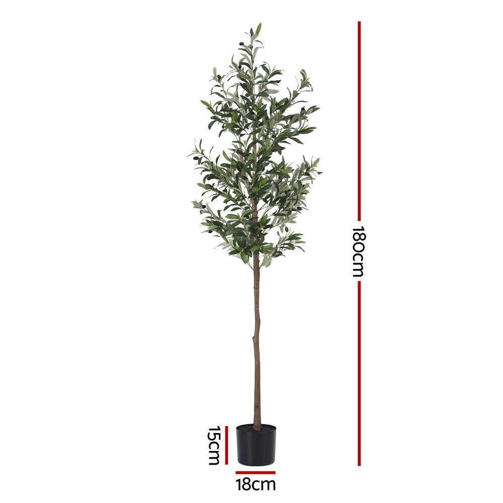 Artiss 180cm Artificial Olive Tree Faux Trees Indoor Decor Artificial Plants Lifelike Plant 1.8M - Homecoze