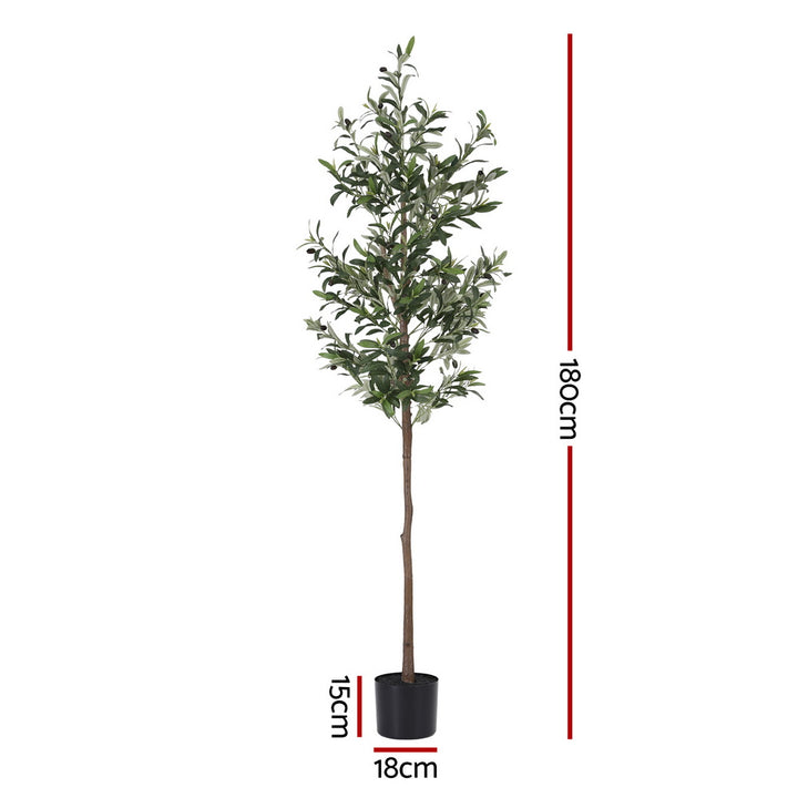 Artiss 180cm Artificial Olive Tree Faux Trees Indoor Decor Artificial Plants Lifelike Plant 1.8M - Homecoze