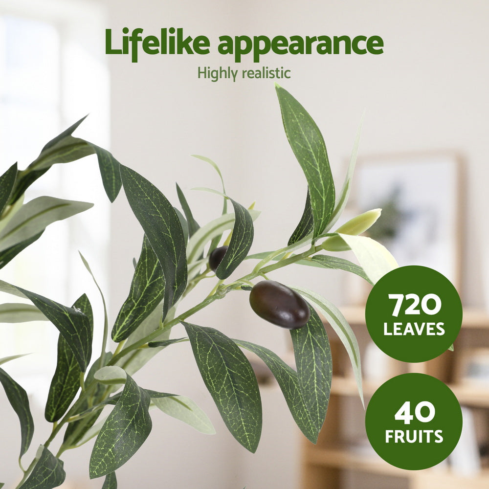 Artiss 180cm Artificial Olive Tree Faux Trees Indoor Decor Artificial Plants Lifelike Plant 1.8M - Homecoze