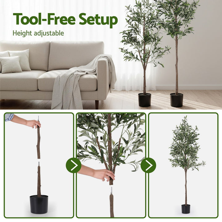 Artiss 180cm Artificial Olive Tree Faux Trees Indoor Decor Artificial Plants Lifelike Plant 1.8M - Homecoze