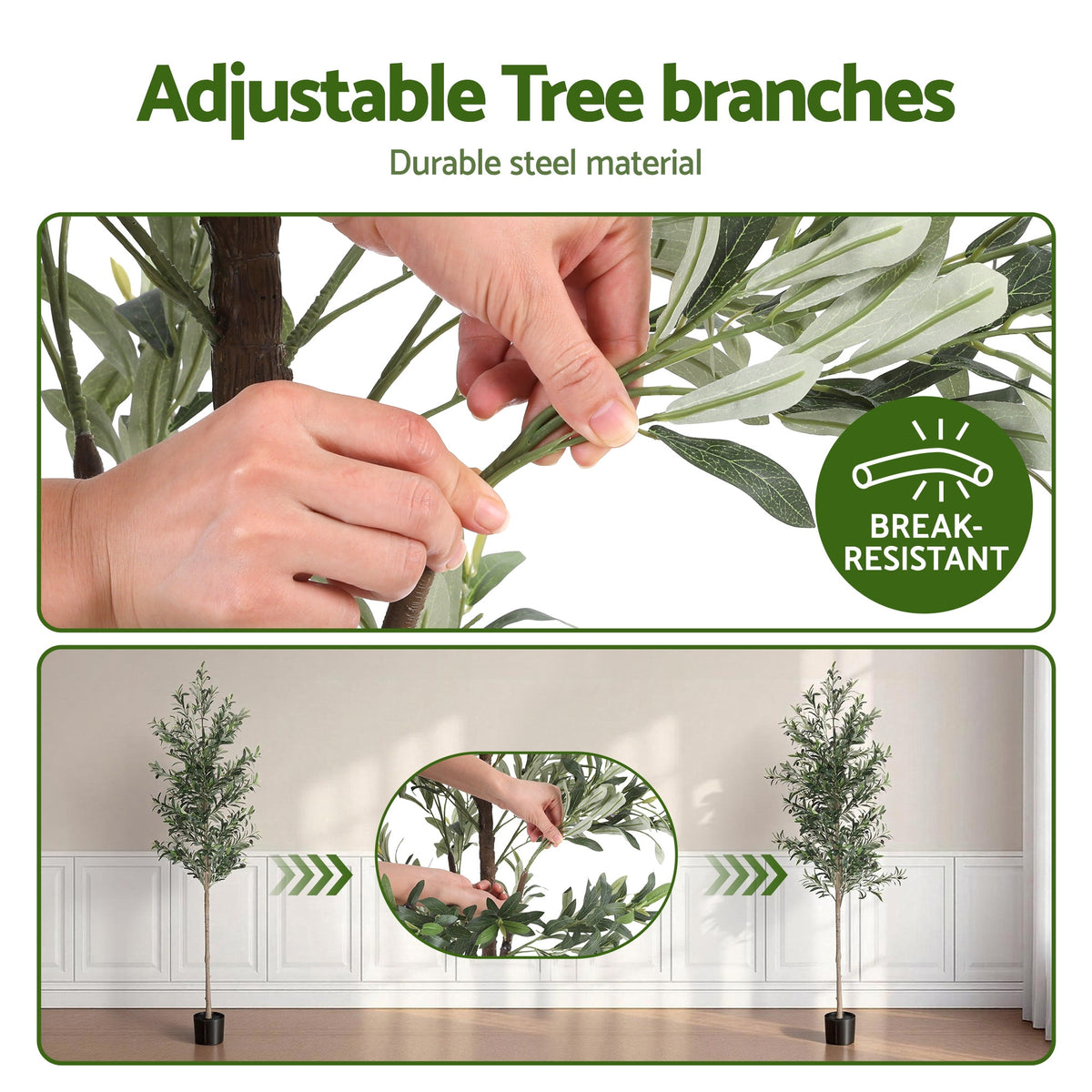 210cm Artificial Olive Tree