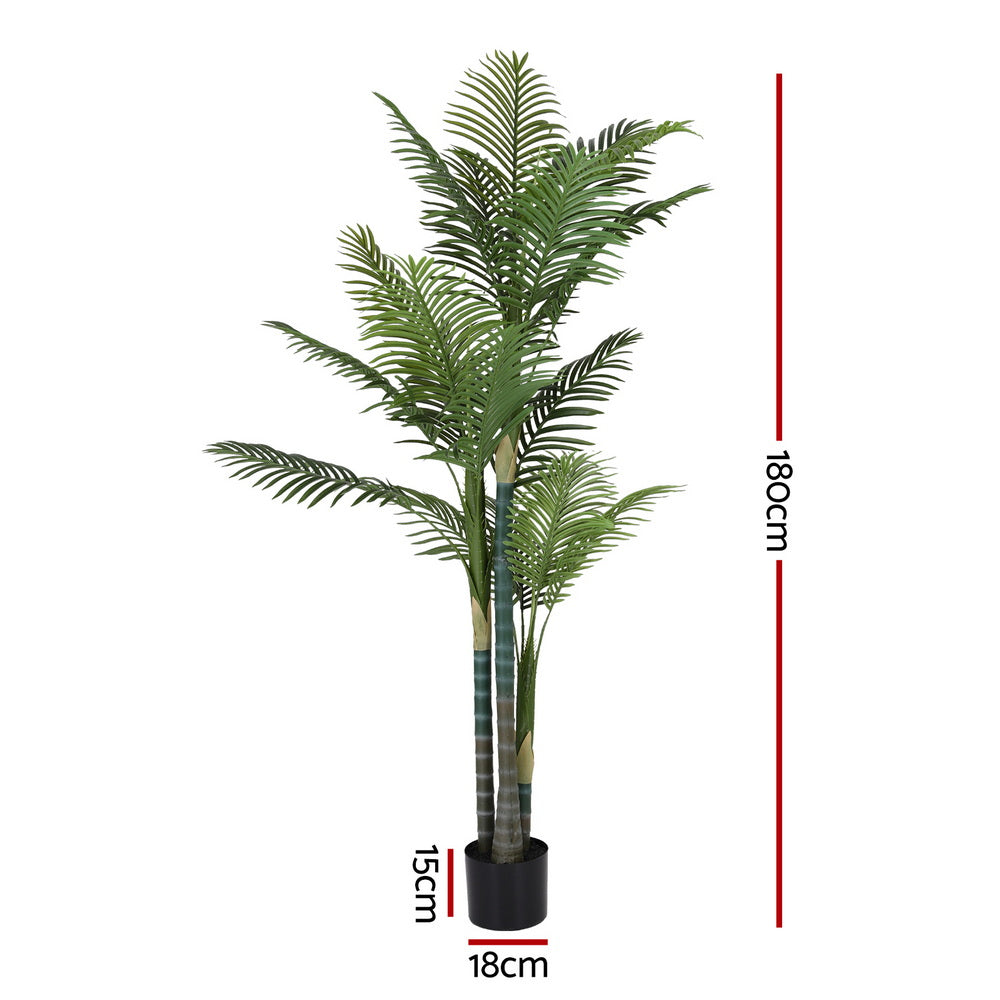 Artiss 180cm Artificial Palm Tree Faux Trees Indoor Decor Artificial Plants Lifelike Plant 1.8M - Homecoze
