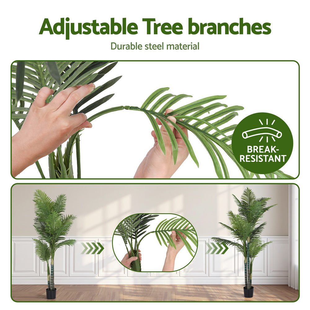 Artiss 180cm Artificial Palm Tree Faux Trees Indoor Decor Artificial Plants Lifelike Plant 1.8M - Homecoze