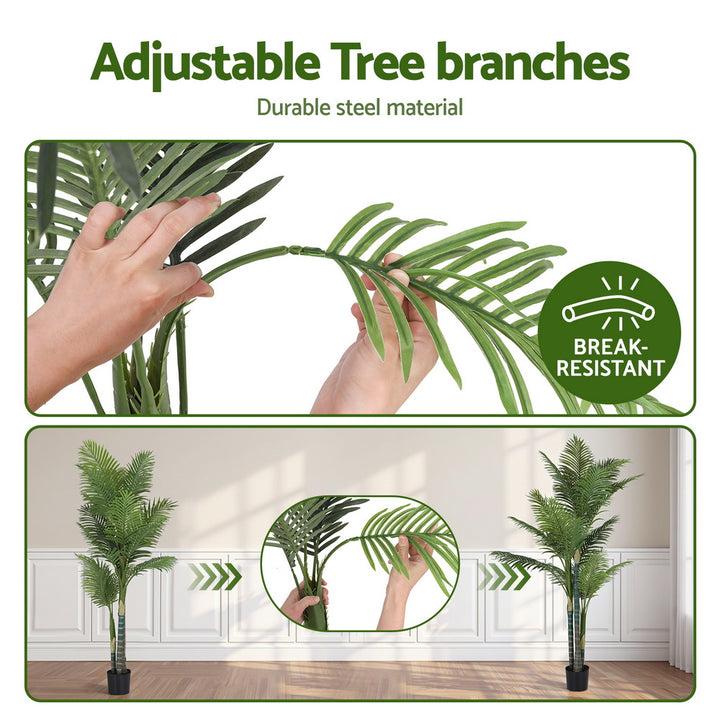 Artiss 180cm Artificial Palm Tree Faux Trees Indoor Decor Artificial Plants Lifelike Plant 1.8M - Homecoze