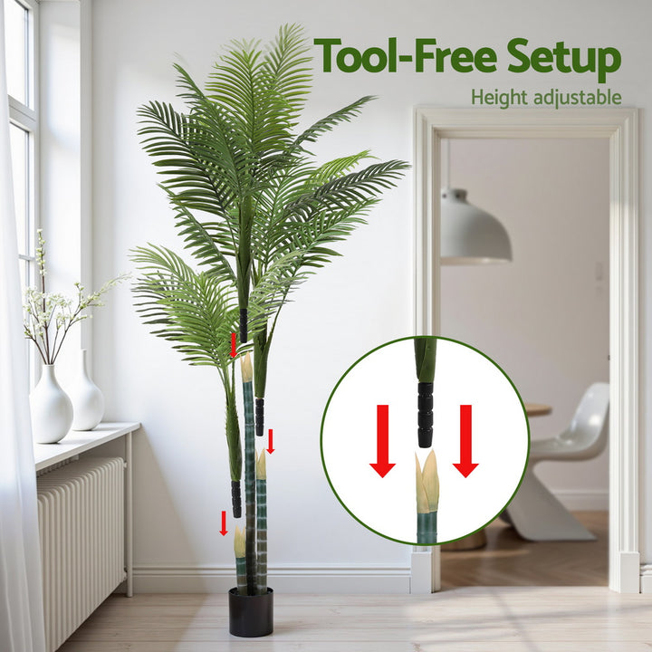 Artiss 180cm Artificial Palm Tree Faux Trees Indoor Decor Artificial Plants Lifelike Plant 1.8M - Homecoze