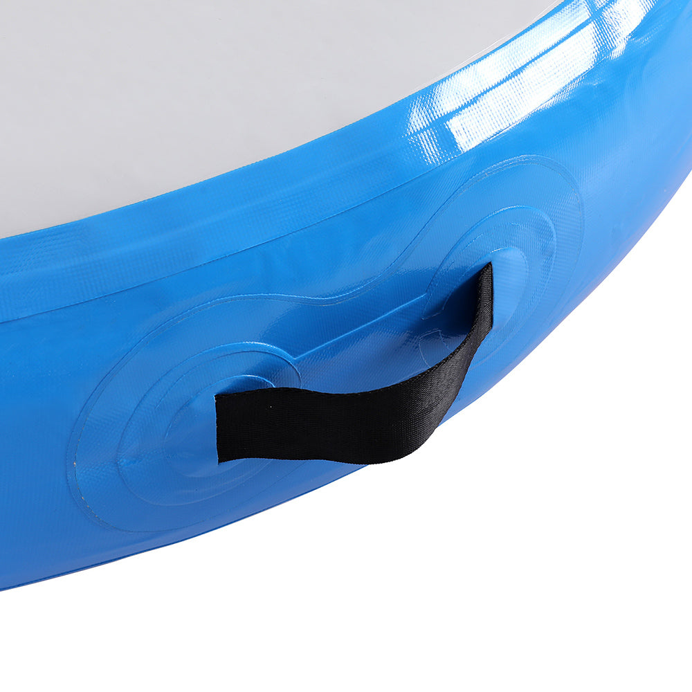 Round 1m Air Track Inflatable Gymnastics Tumbling Mat - Blue - Homecoze
