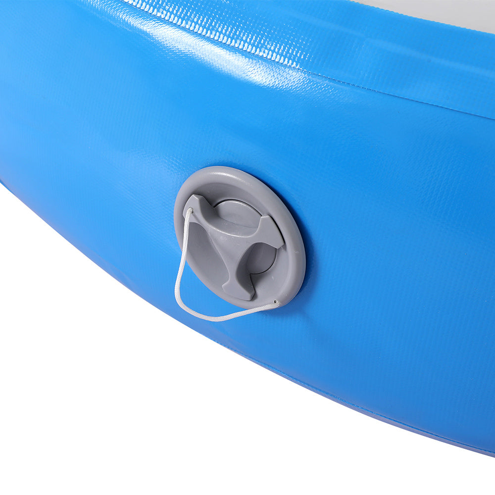 Round 1m Air Track Inflatable Gymnastics Tumbling Mat - Blue - Homecoze