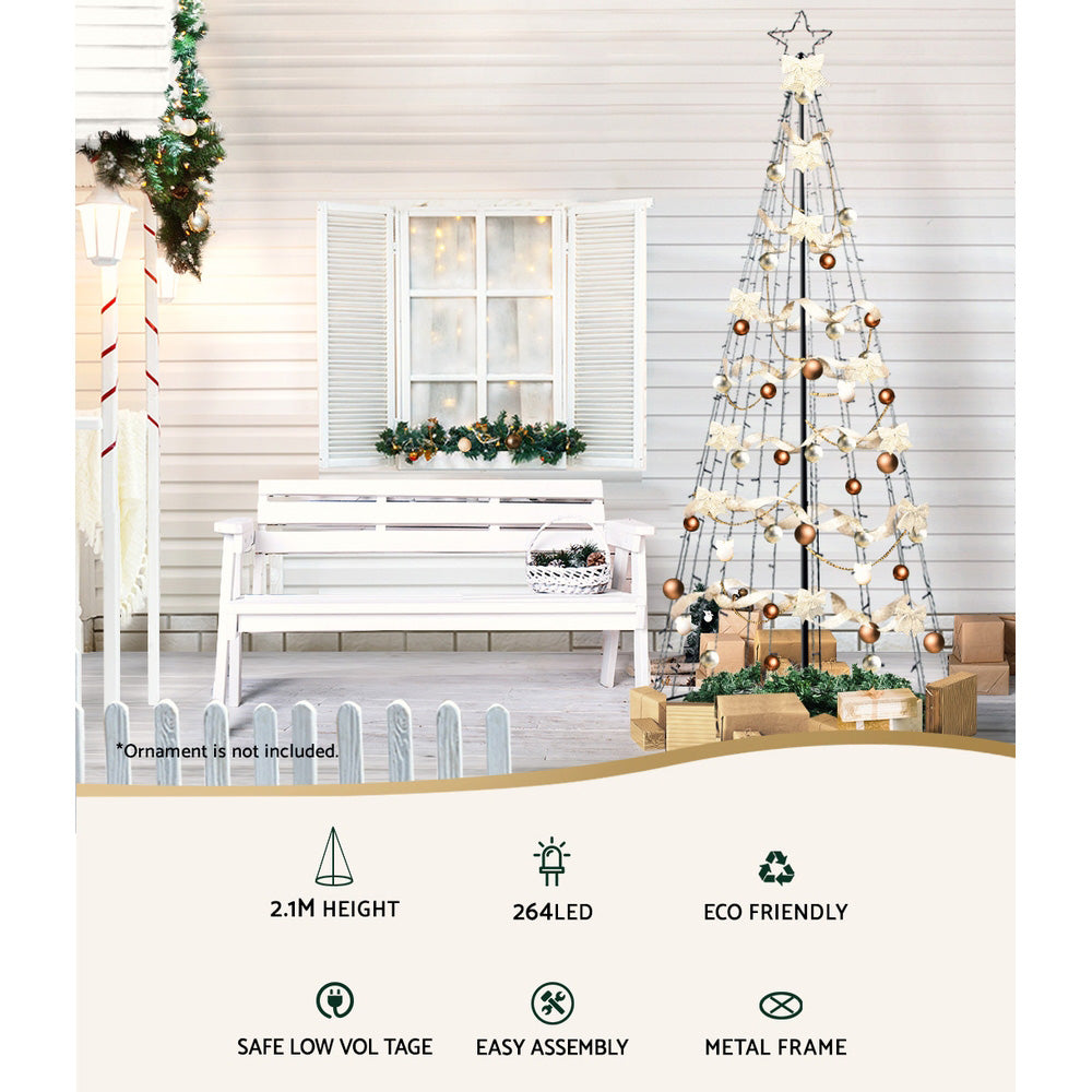 7FT (2.1m) Solar LED Christmas Tree - Homecoze