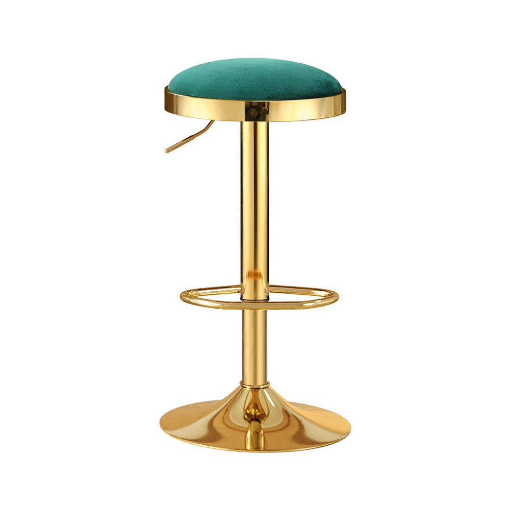 2x Artiss Bar Stools Kitchen Dining Chairs Velvet Padded Stool Green - Homecoze