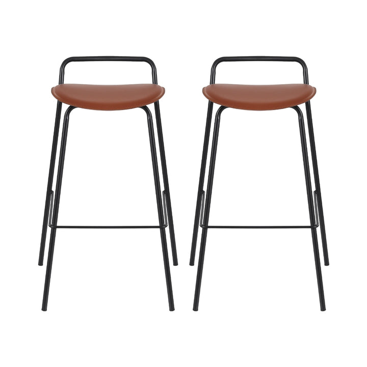 Isla (Set of 2) Bar Stools 75cm - Black - Homecoze
