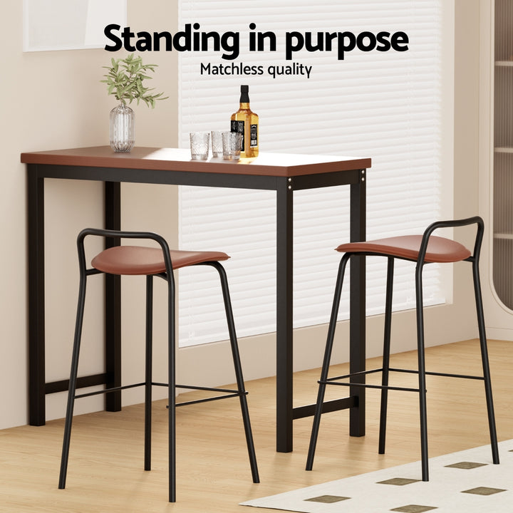 Isla (Set of 2) Bar Stools 75cm - Black - Homecoze
