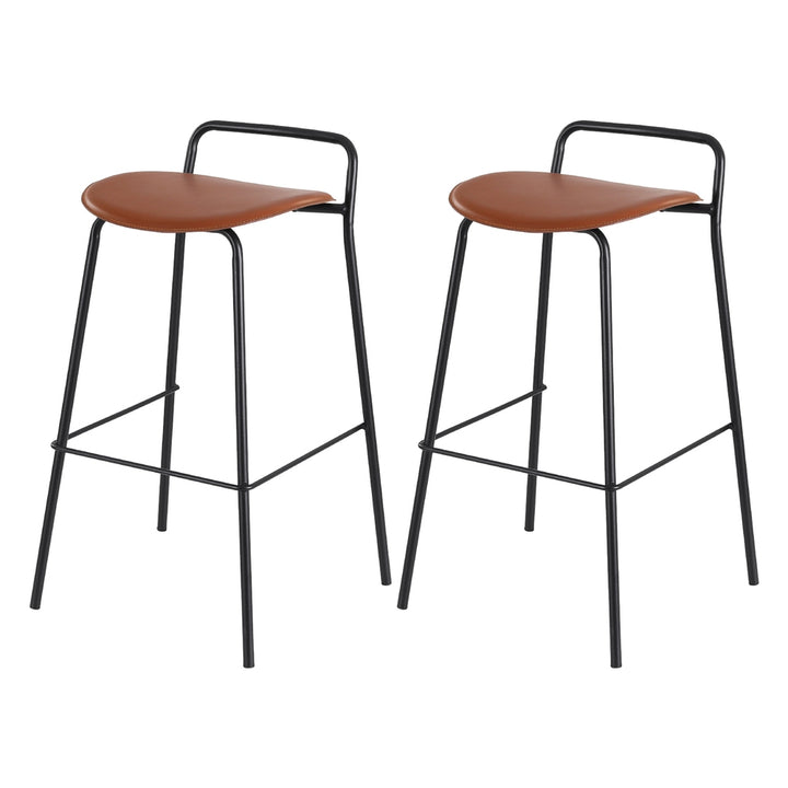 Isla (Set of 2) Bar Stools 75cm - Black - Homecoze