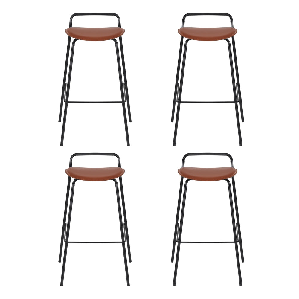 Isla (Set of 4) Bar Stools 75cm - Black - Homecoze