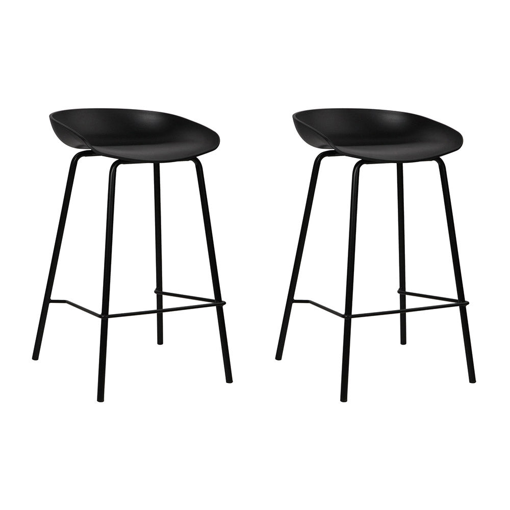 Soren (Set of 2) Bar Stools 67cm - Black - Homecoze