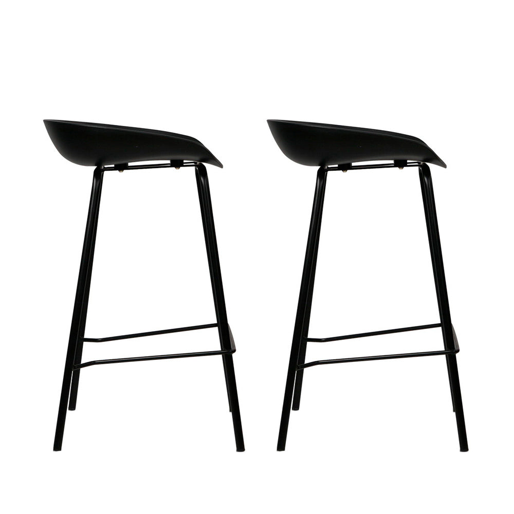 Soren (Set of 2) Bar Stools 67cm - Black - Homecoze