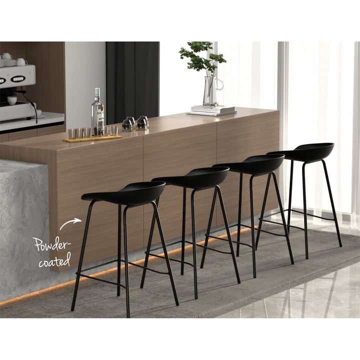 Soren (Set of 4) Bar Stools 67cm - Black - Homecoze