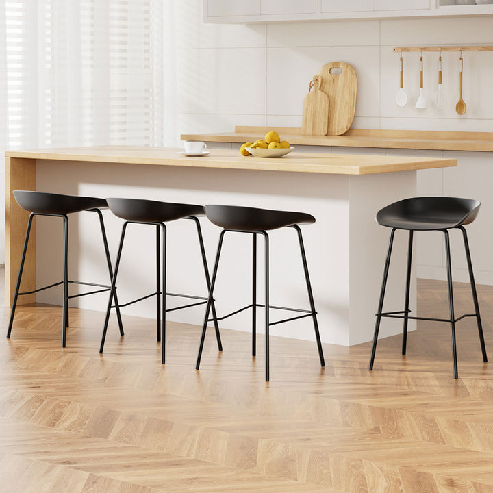 Soren (Set of 4) Bar Stools 67cm - Black - Homecoze
