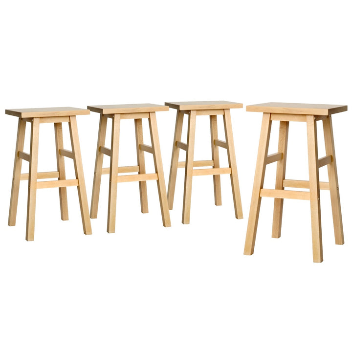 Clara (Set of 4) Wooden Bar Stools 66cm - Oak - Homecoze