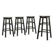 Mabel (Set of 4) Wooden Bar Stools 61cm - Black - Homecoze