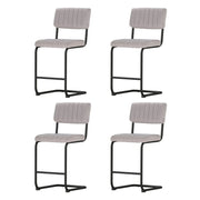 Helena (Set of 4) Retro Bar Stools 65cm - Grey - Homecoze