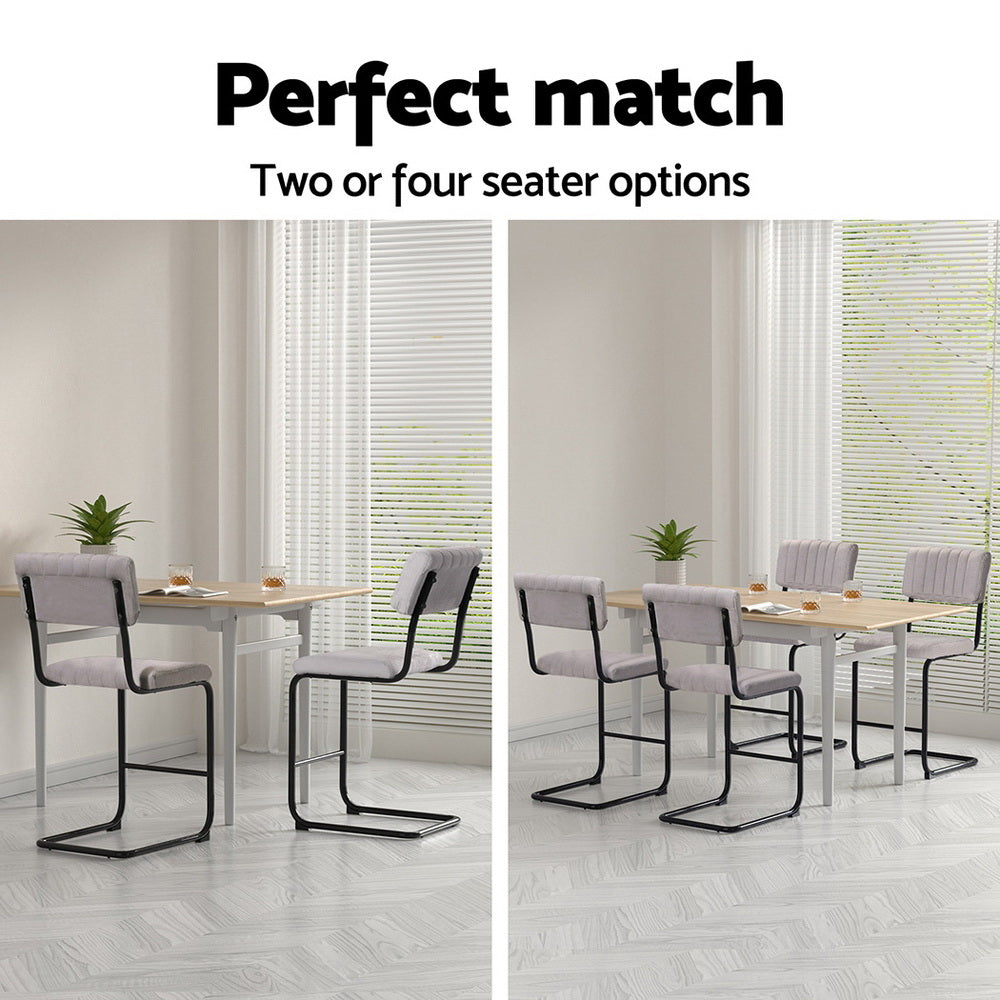Helena (Set of 4) Retro Bar Stools 65cm - Grey - Homecoze