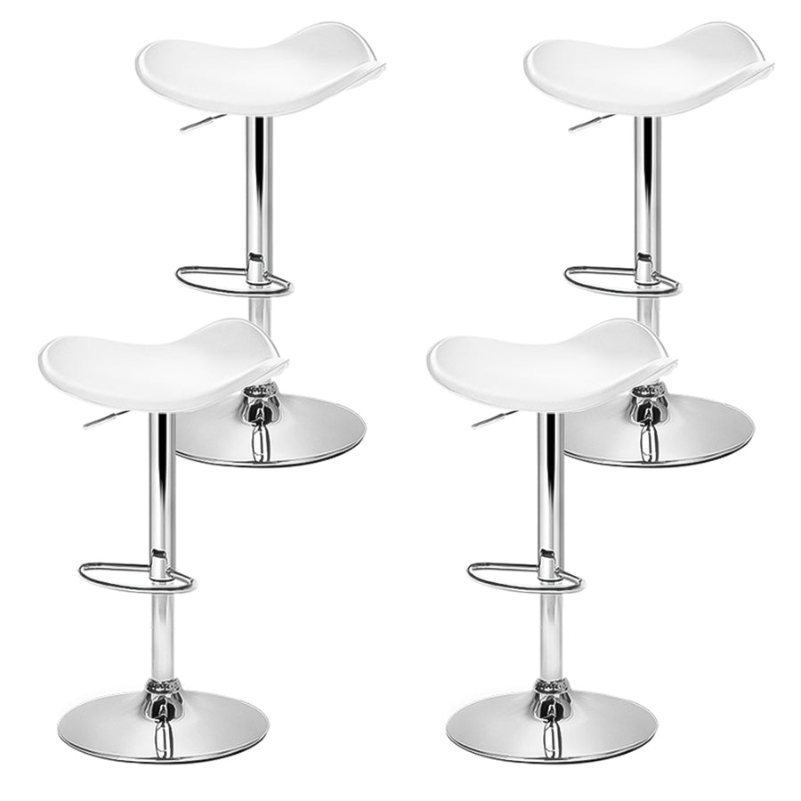 Shiloh (Set of 4) PU Leather Bar Stools - White - Homecoze