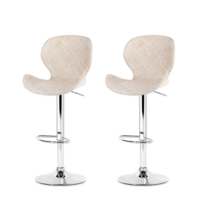 Quinn (Set of 2) PE Rattan Bar Stools - Beige - Homecoze