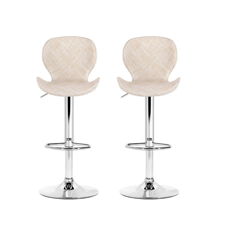 Quinn (Set of 2) PE Rattan Bar Stools - Beige - Homecoze